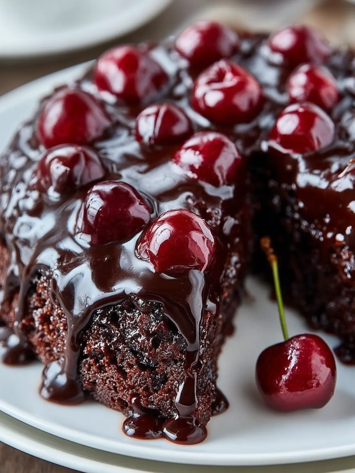 Rich Cherry Chocolate Cake First Image