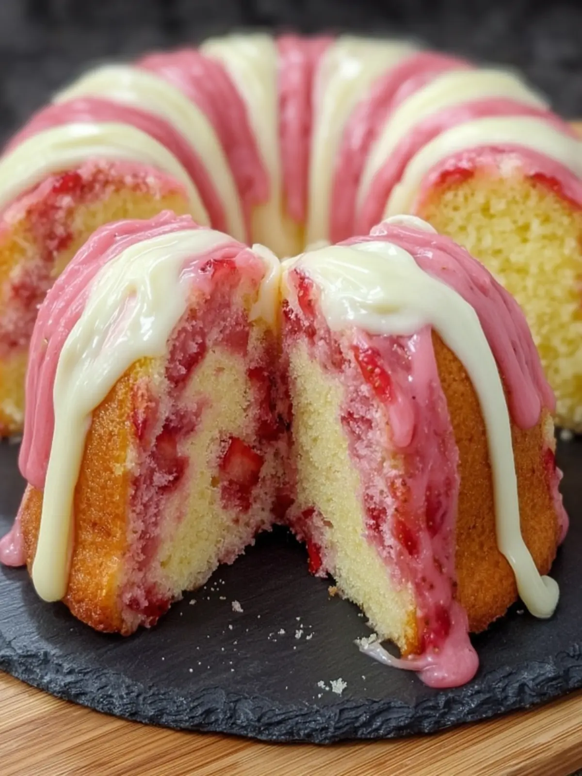 Strawberry Vanilla Marble Cake First Image