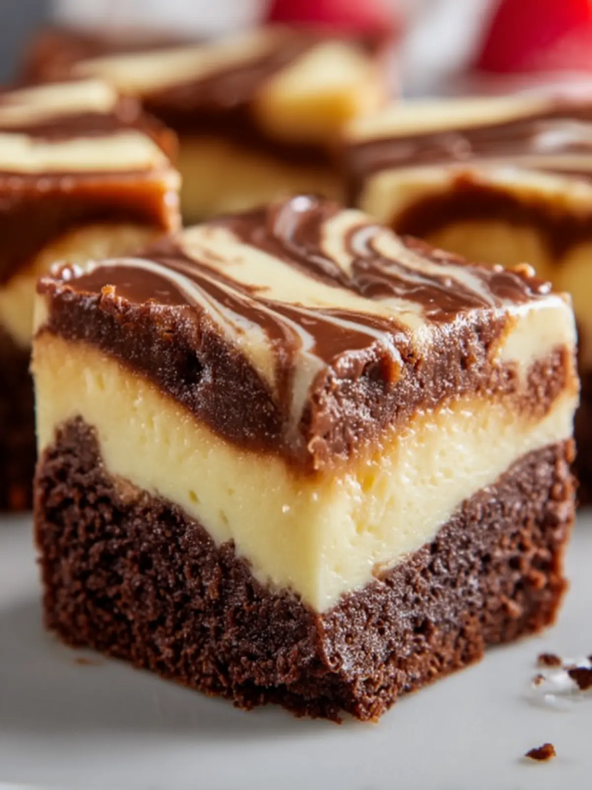 Creamy Swirled Cheesecake Brownies First Image