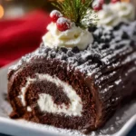 Chocolate Yule Log Cake Recipe First Image