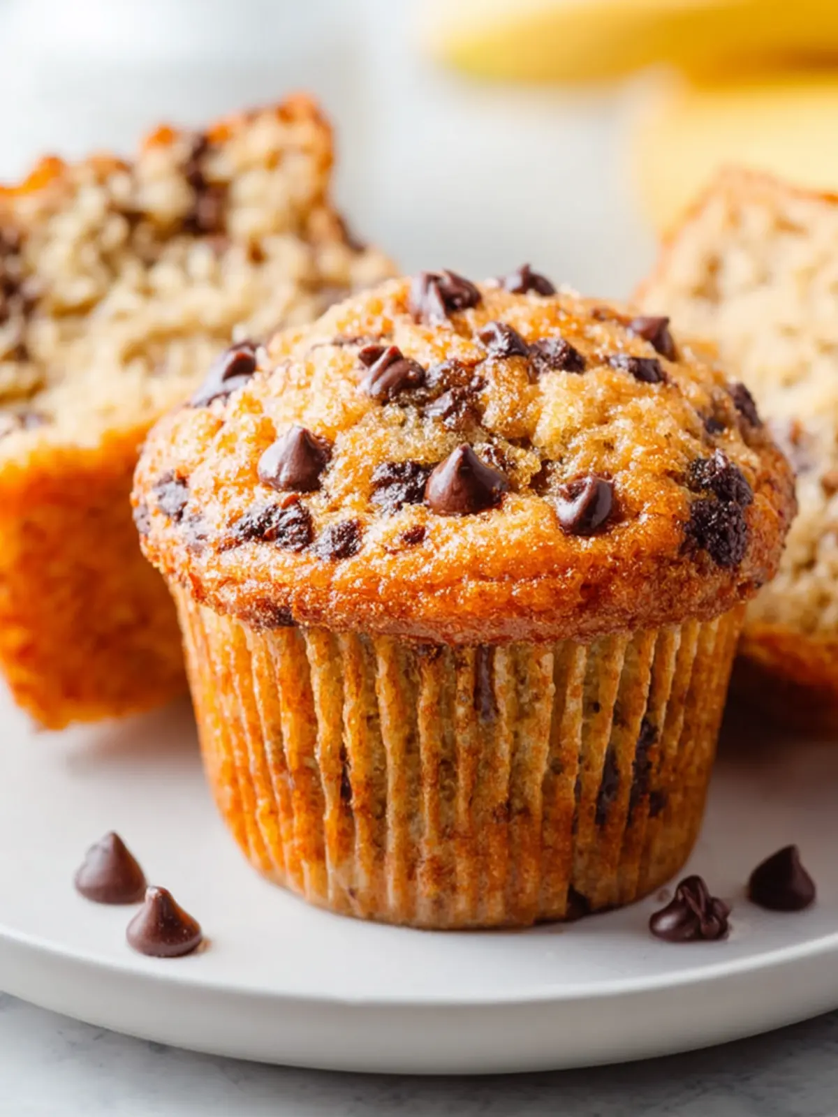 Banana Chocolate Chip Muffins First Image
