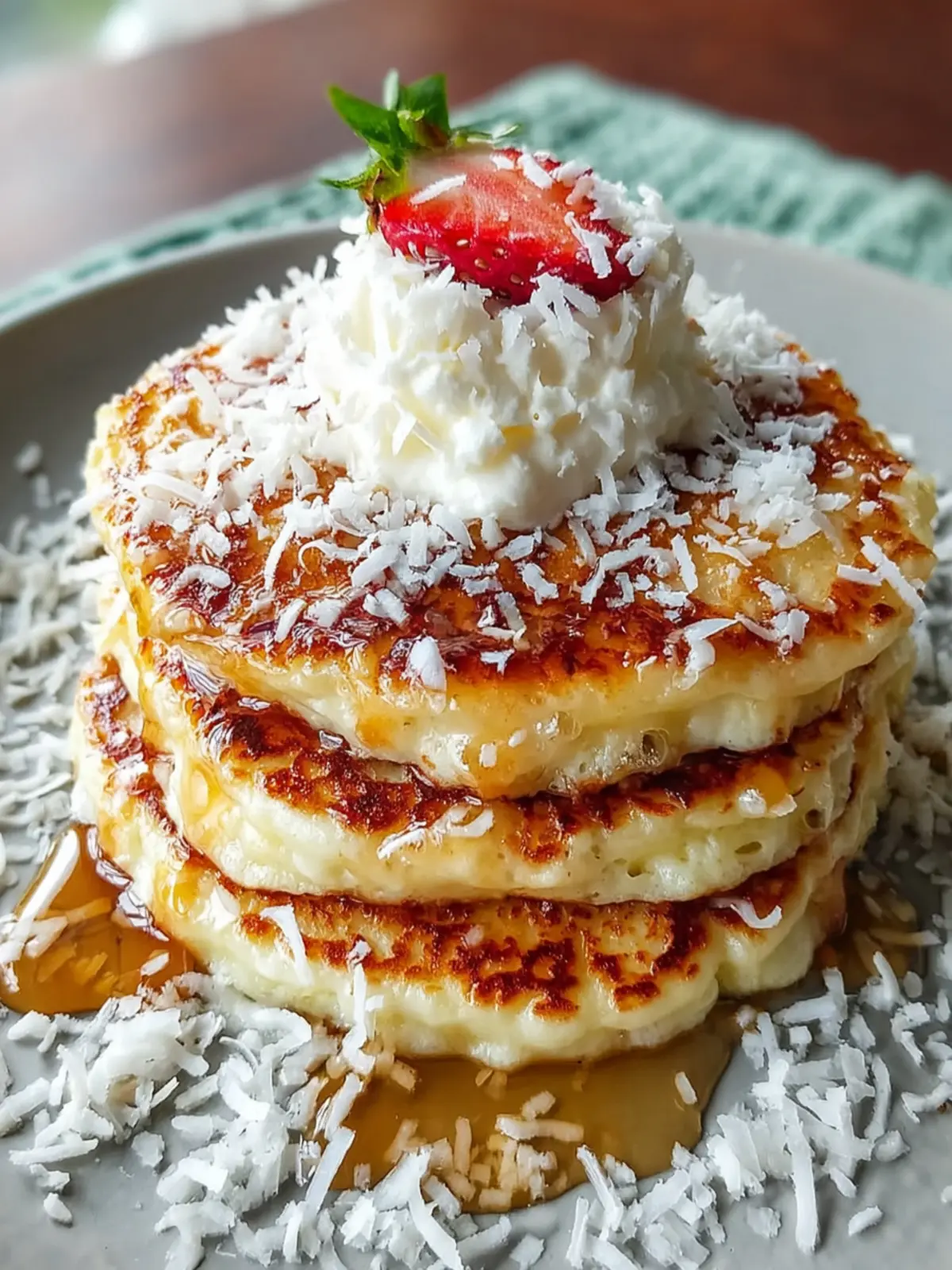 Coconut Cream Pancakes First Image