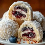 Blueberry-Filled Almond Snowball Cookies First Image