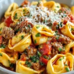 Spicy Sausage Tortellini Pasta First Image