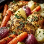 Slow Cooker Garlic Butter Chicken and Veggies First Image