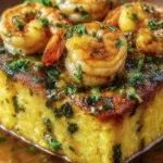 Savory Shrimp and Polenta Cake First Image