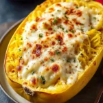 Roasted Spaghetti Squash With Alfredo Sauce and Cheese First Image