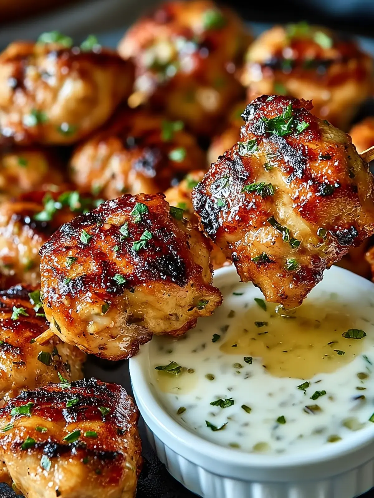 Irresistible Grilled Chicken Bites with Garlic Sauce Recipe First Image