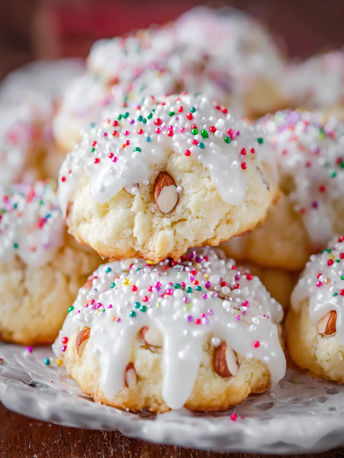 Soft Almond Sprinkle Cookies For The Holidays First Image