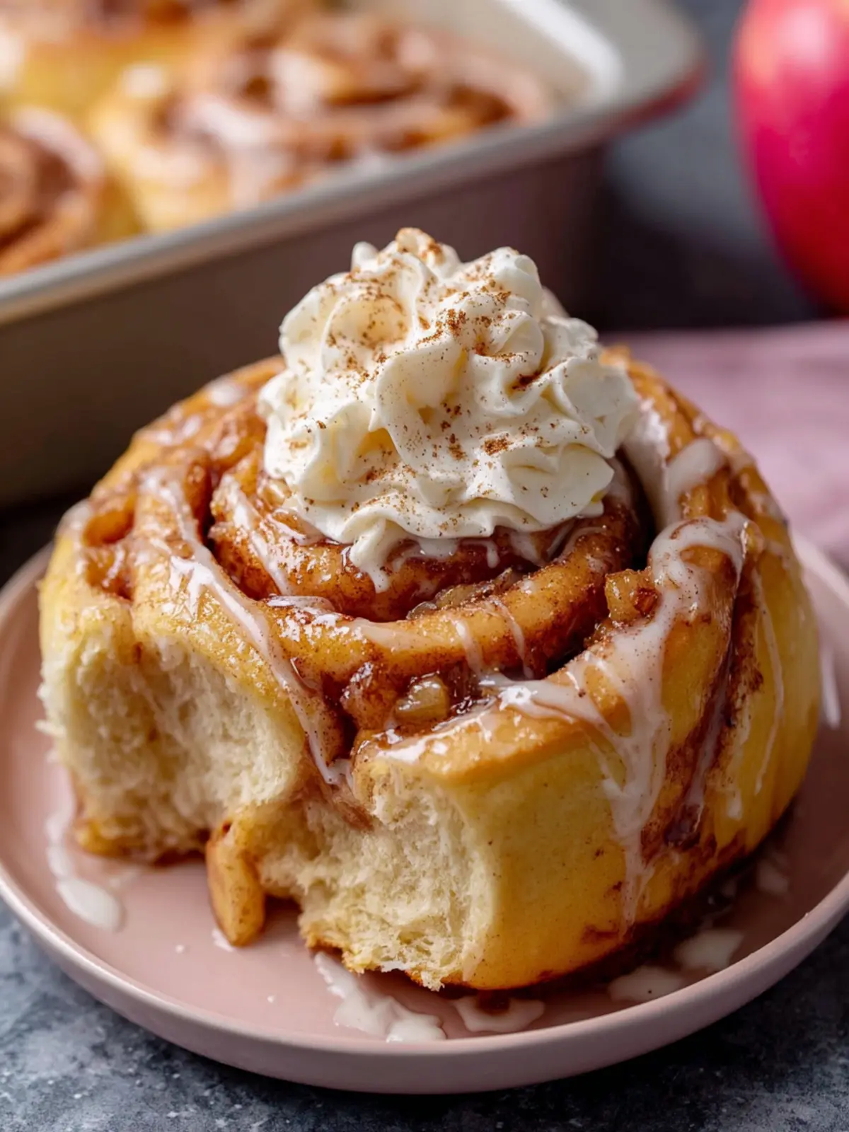 Apple Cinnamon Rolls with Apple Pie Filling and Cream Cheese Frosting Recipe First Image