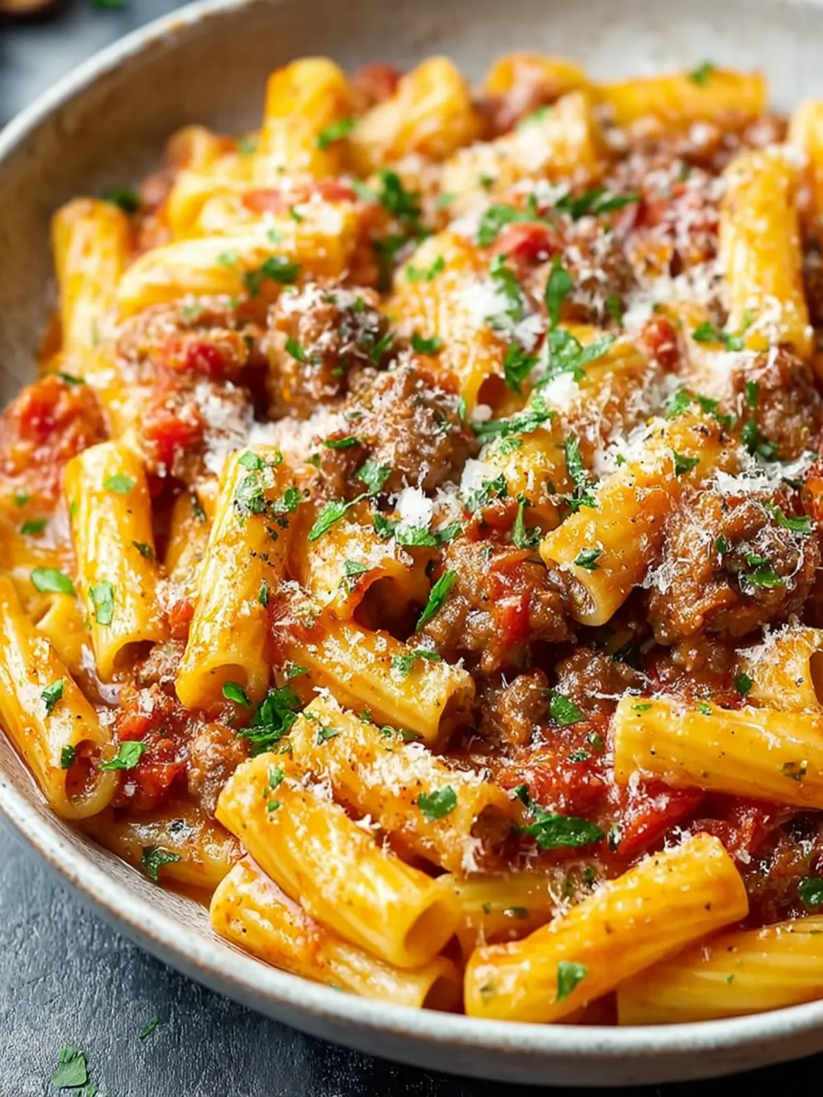 Spicy Italian Sausage Pasta First Image