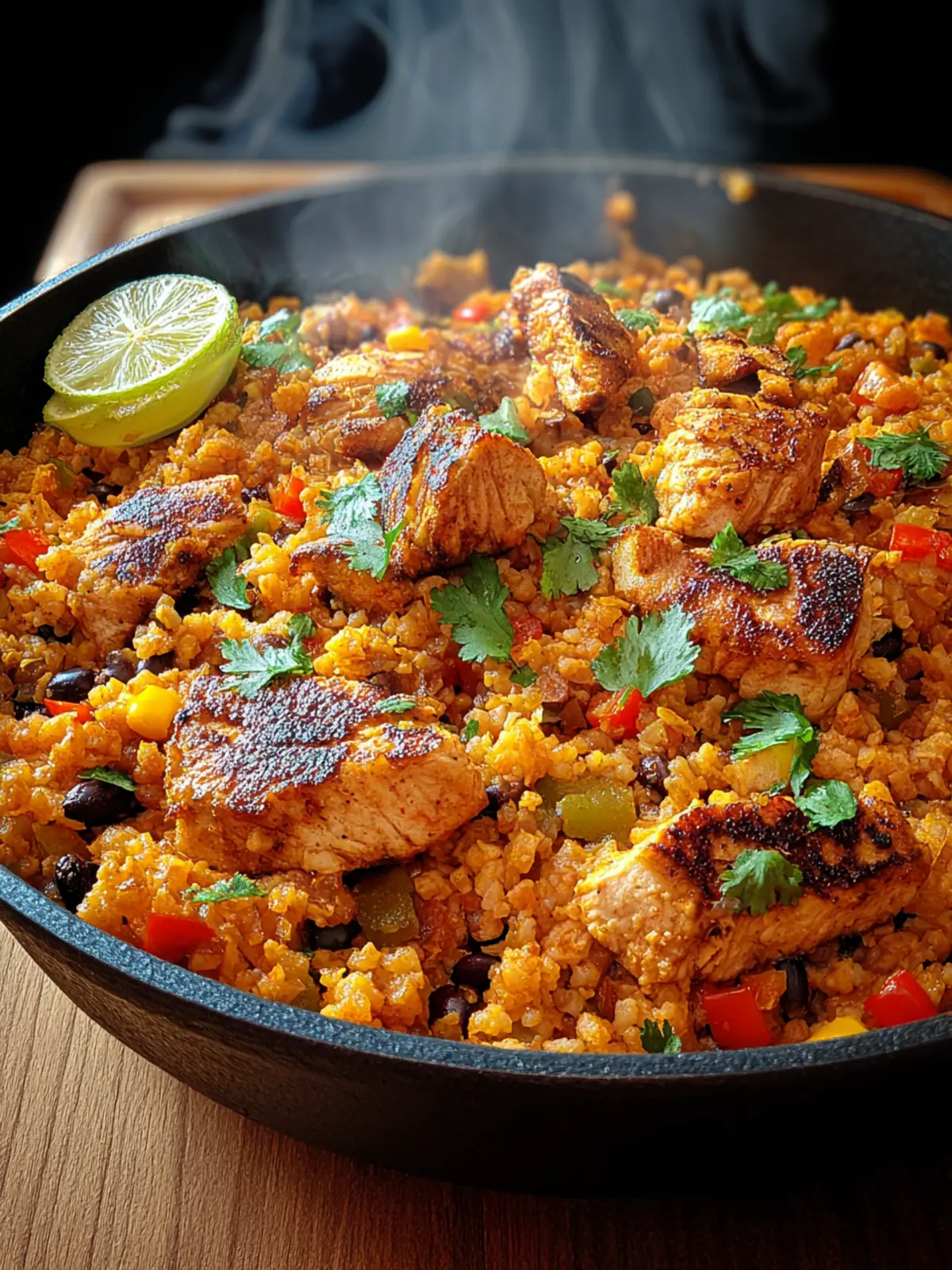 Sizzling Mexican Chicken Cauliflower Rice Skillet Delight First Image