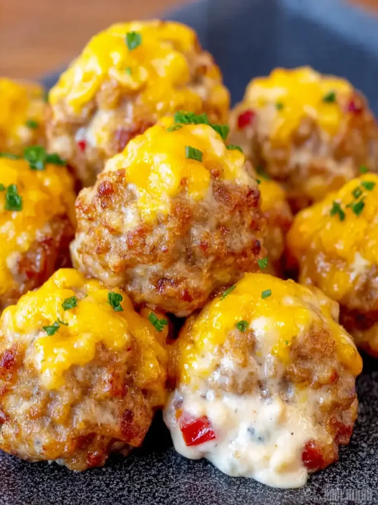 Rotel Cream Cheese Sausage Balls First Image