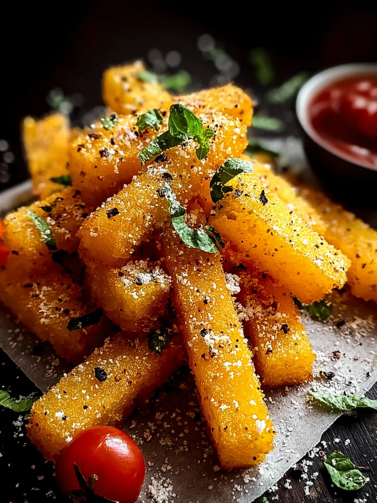 Irresistible Crispy Parmesan Polenta Fries Recipe First Image