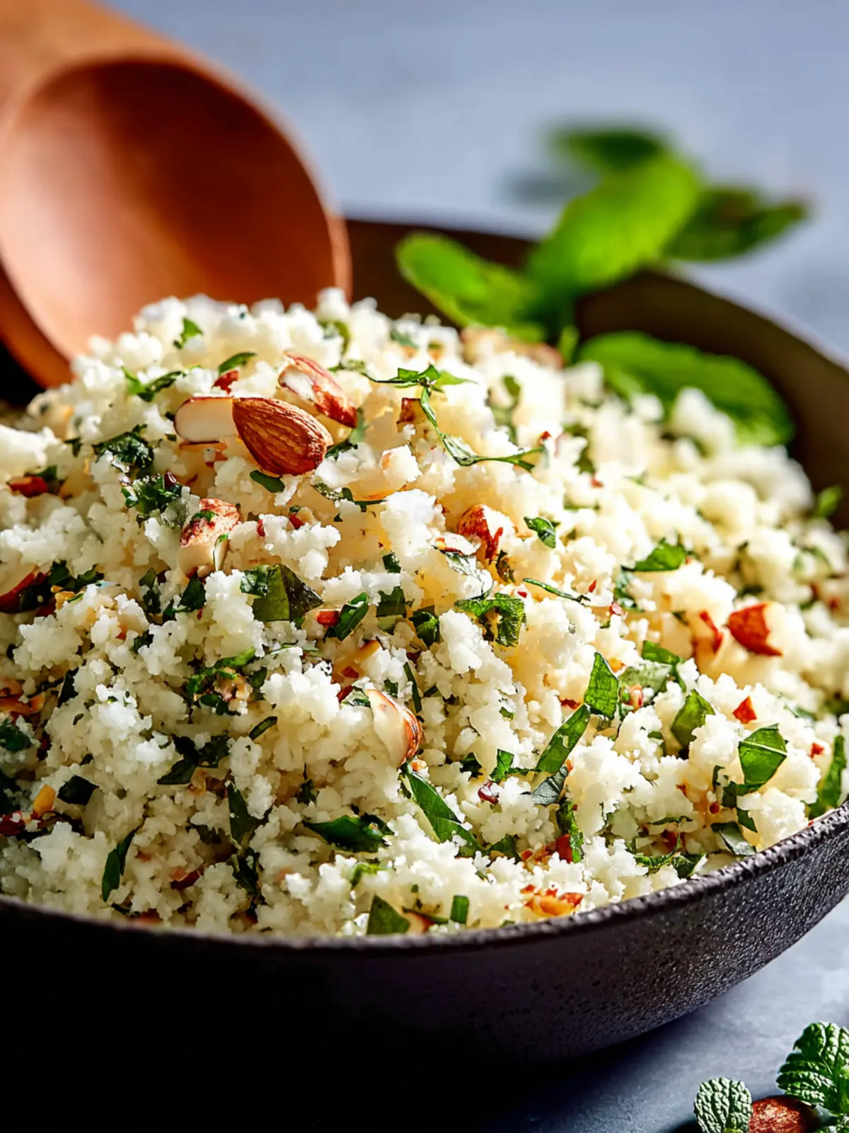 Delightful Herb and Almond Cauliflower Rice Recipe First Image