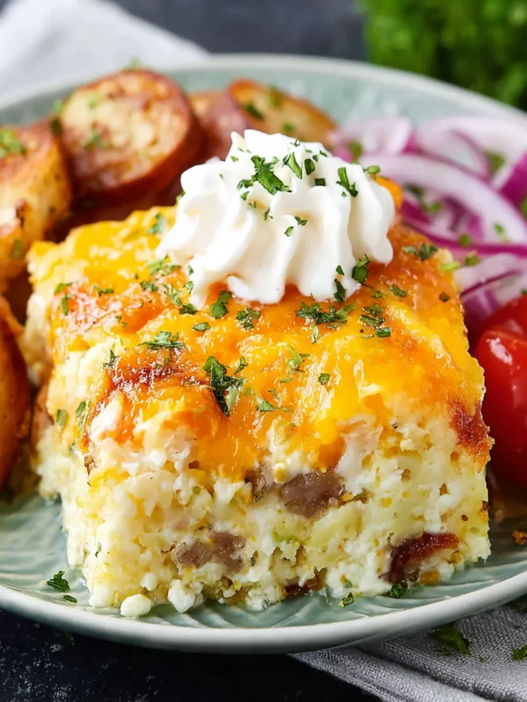 Cauliflower Hash Browns Breakfast Casserole First Image