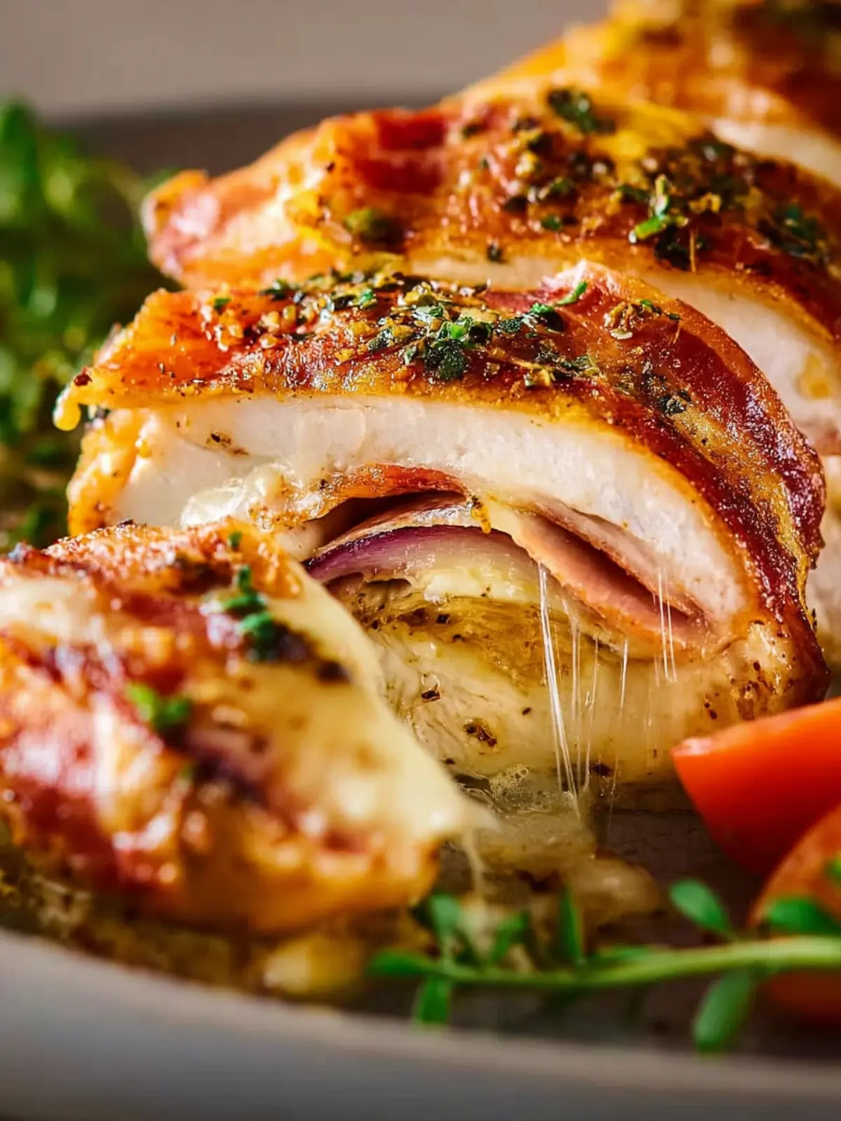 Ham and Cheese Stuffed Chicken First Image