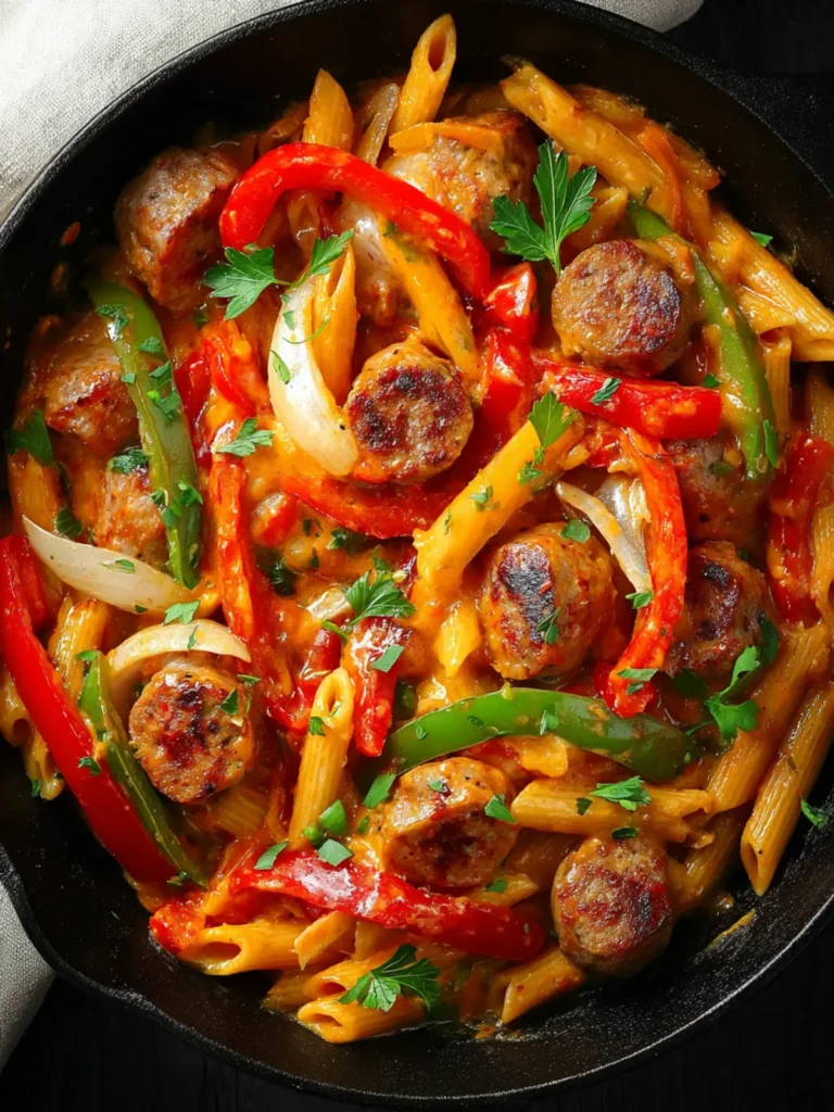 One-Pot Creamy Sausage and Peppers First Image