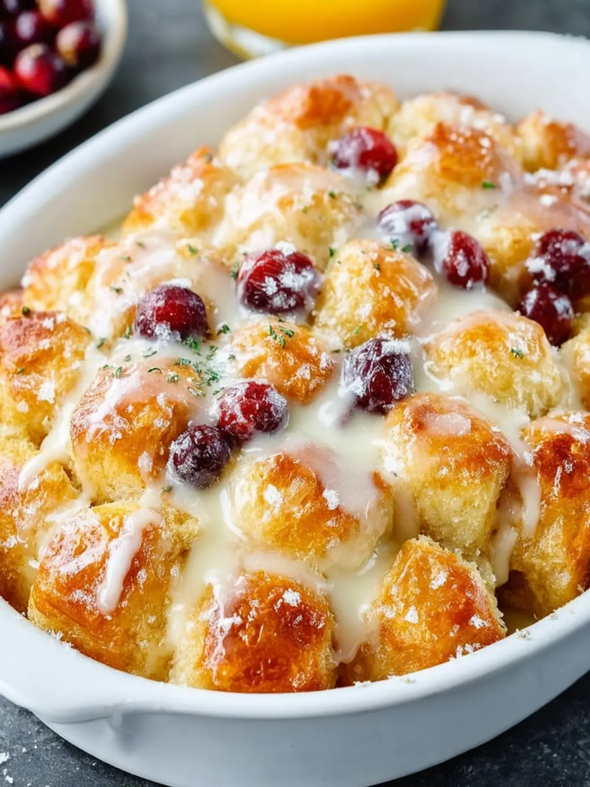 Cranberry Orange Bubble Pull Apart Bread Recipe First Image