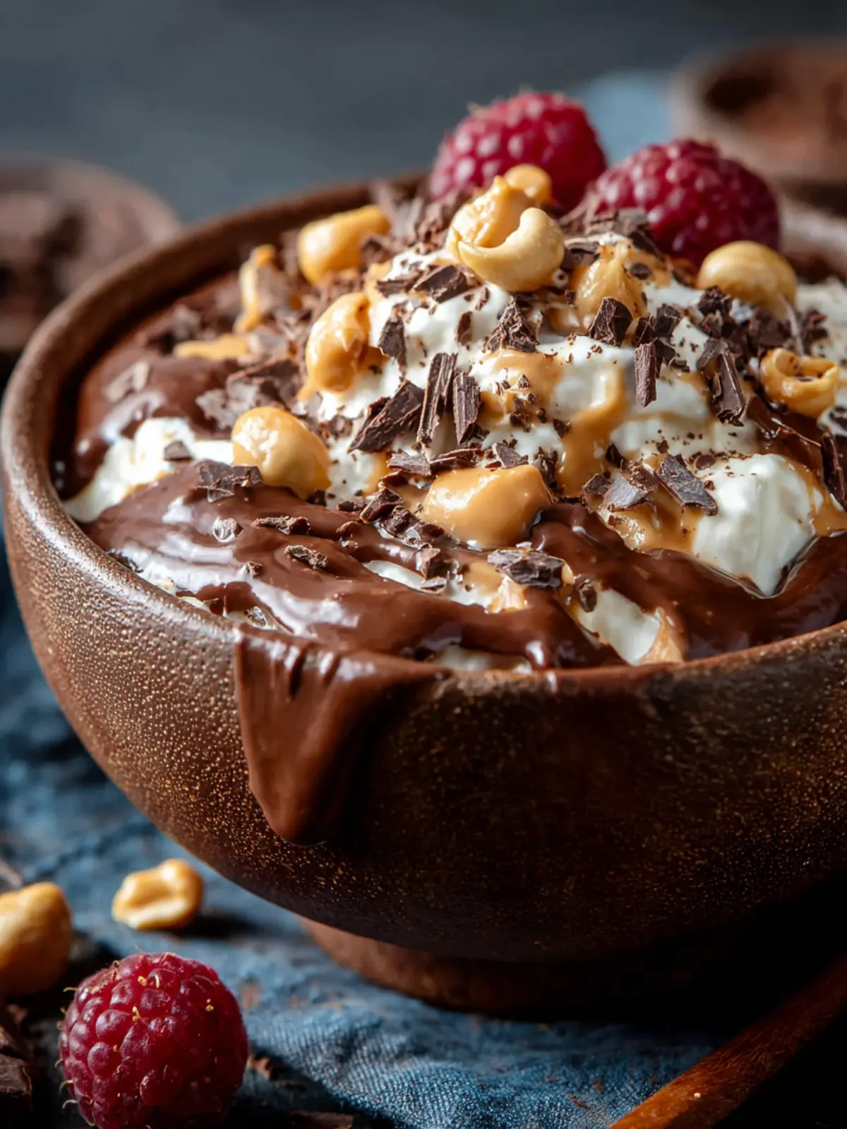 Decadent Chocolate Peanut Butter Cottage Cheese Bowl Recipe First Image