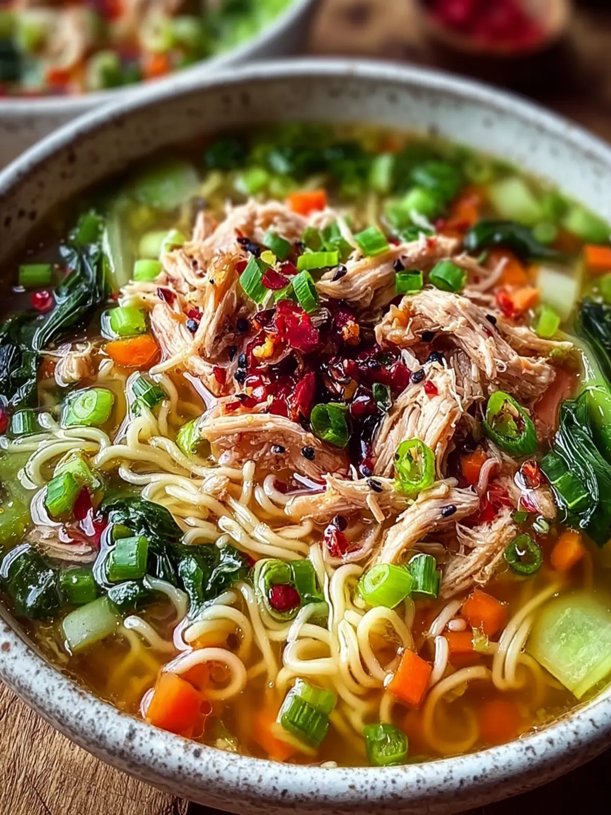 Aromatic Ginger Garlic Chicken Noodle Soup – Alrightwithme First Image