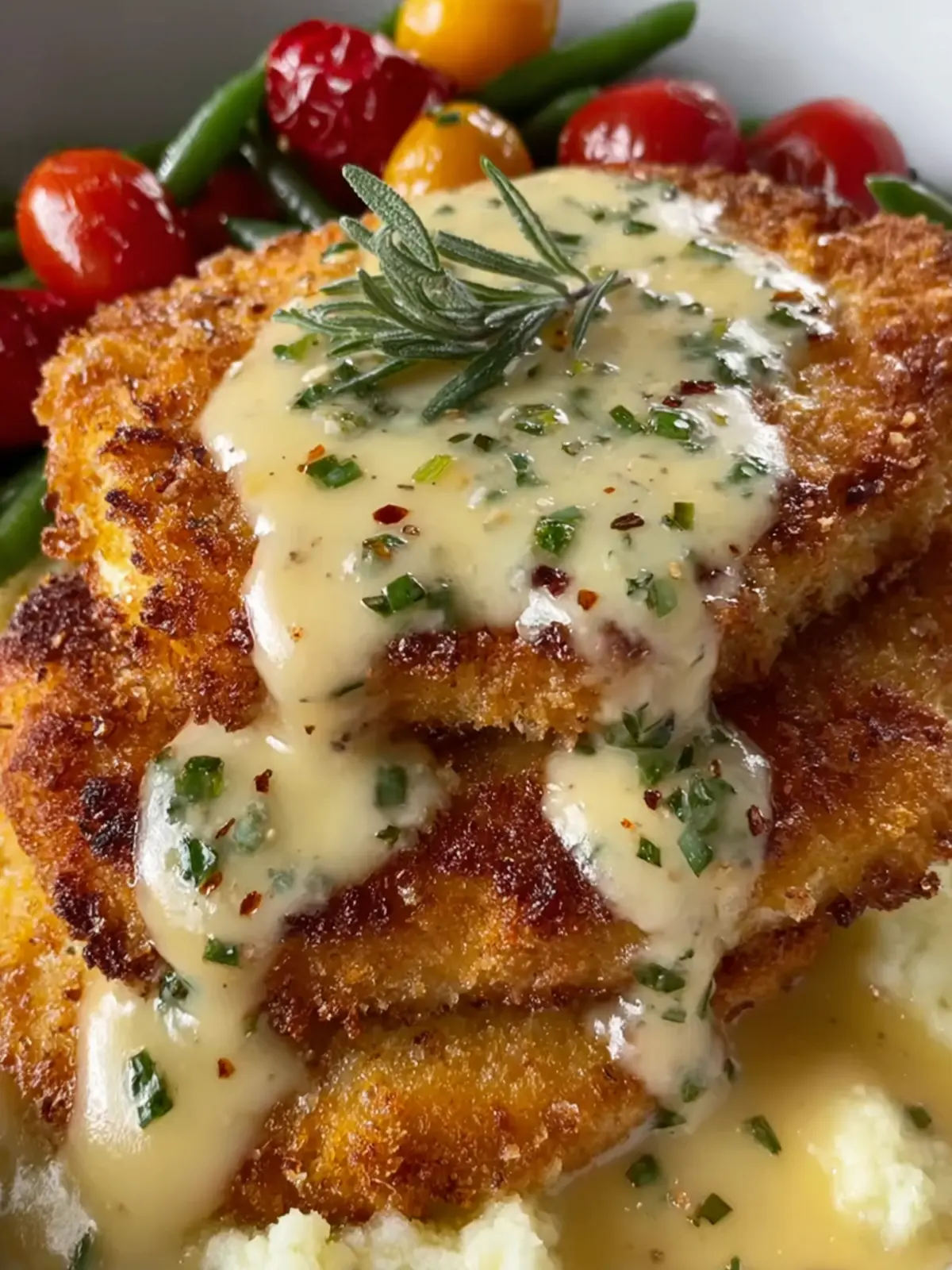 Creamy Chicken Schnitzel with Sauce First Image
