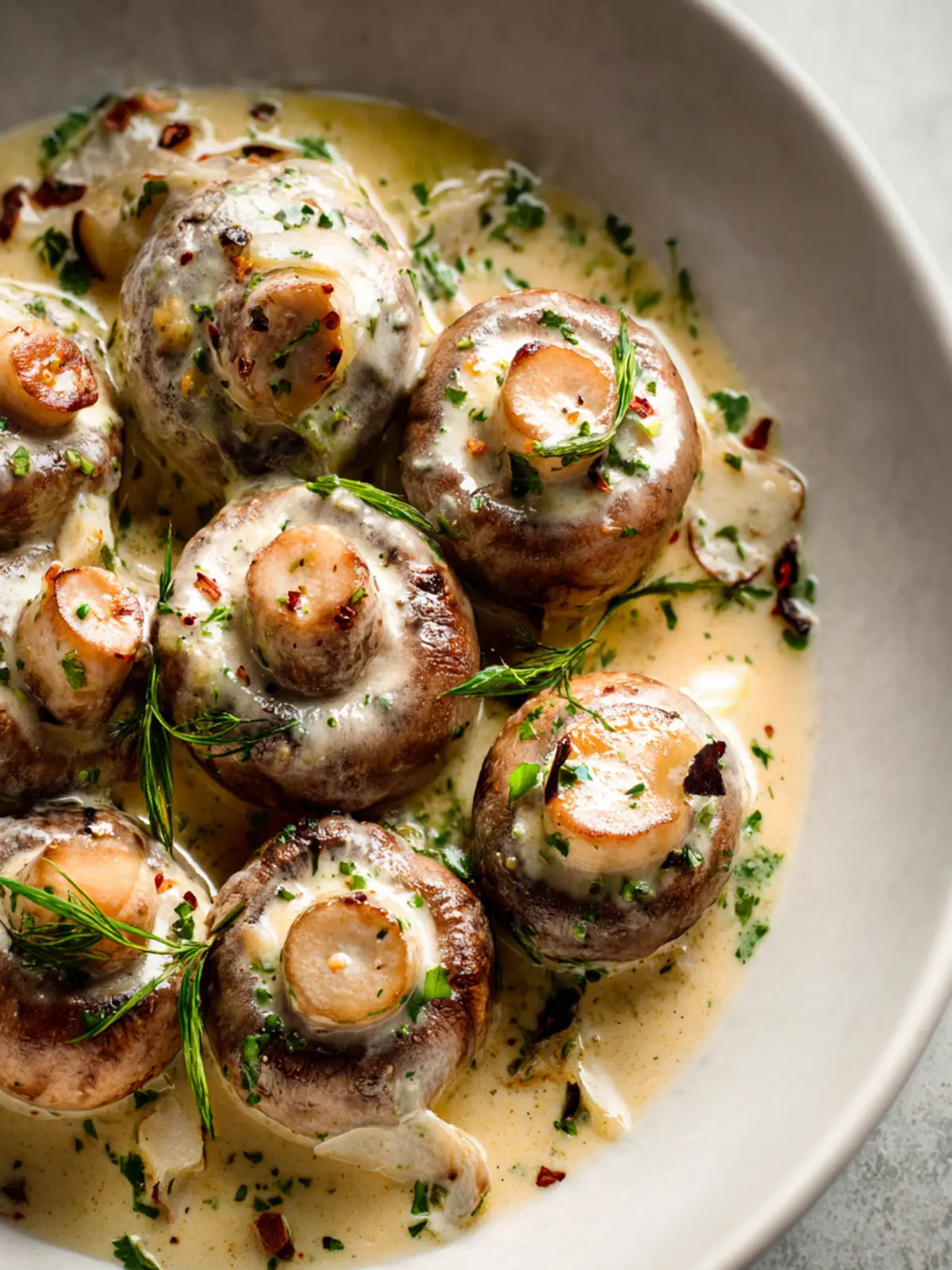 Creamy Garlic Mushrooms First Image