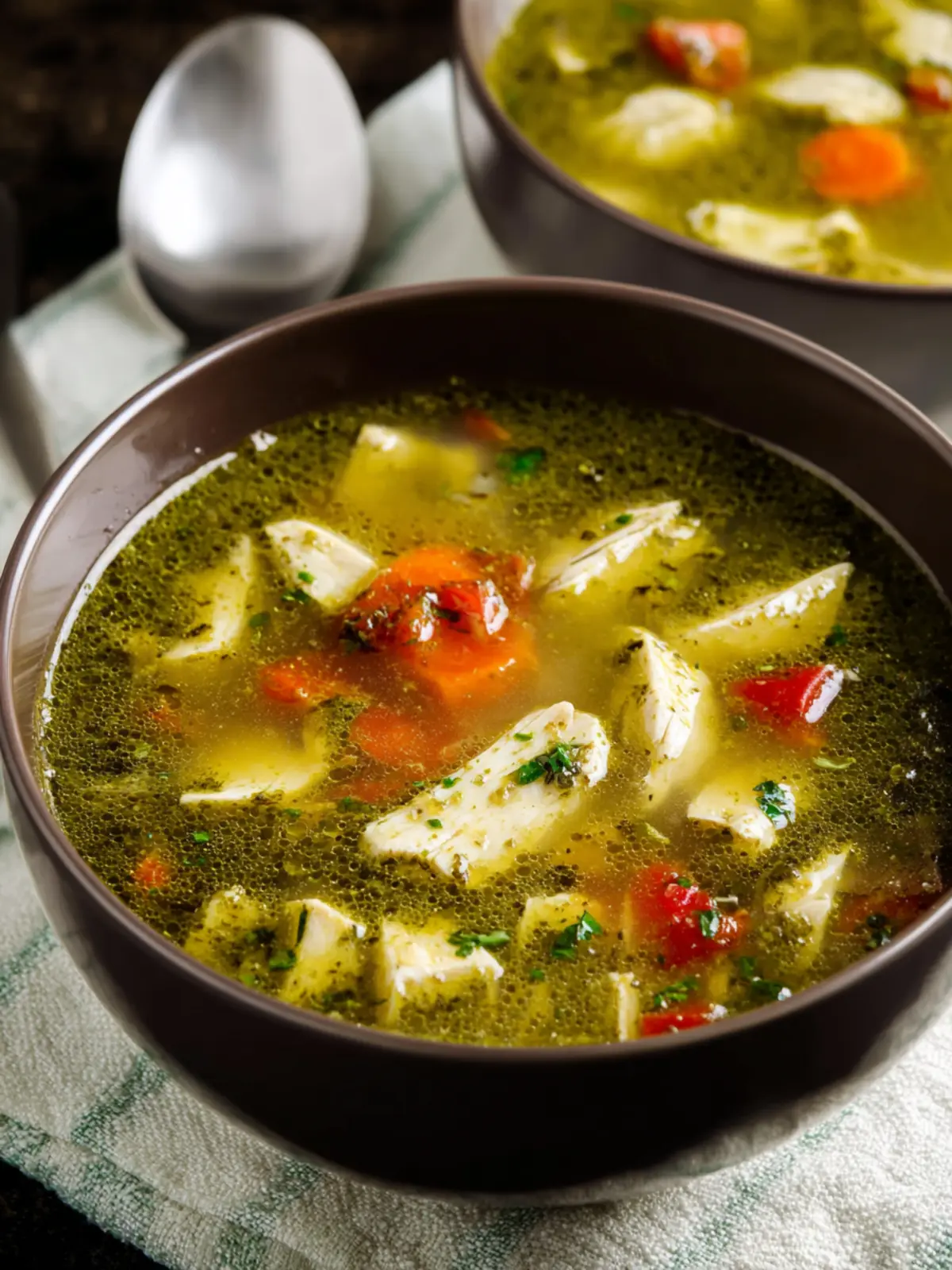 Chicken Pesto Soup (Instant Pot or Stovetop) First Image