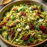 Dairy-Free Pesto Orzo Salad with Sundried Tomatoes Delight First Image