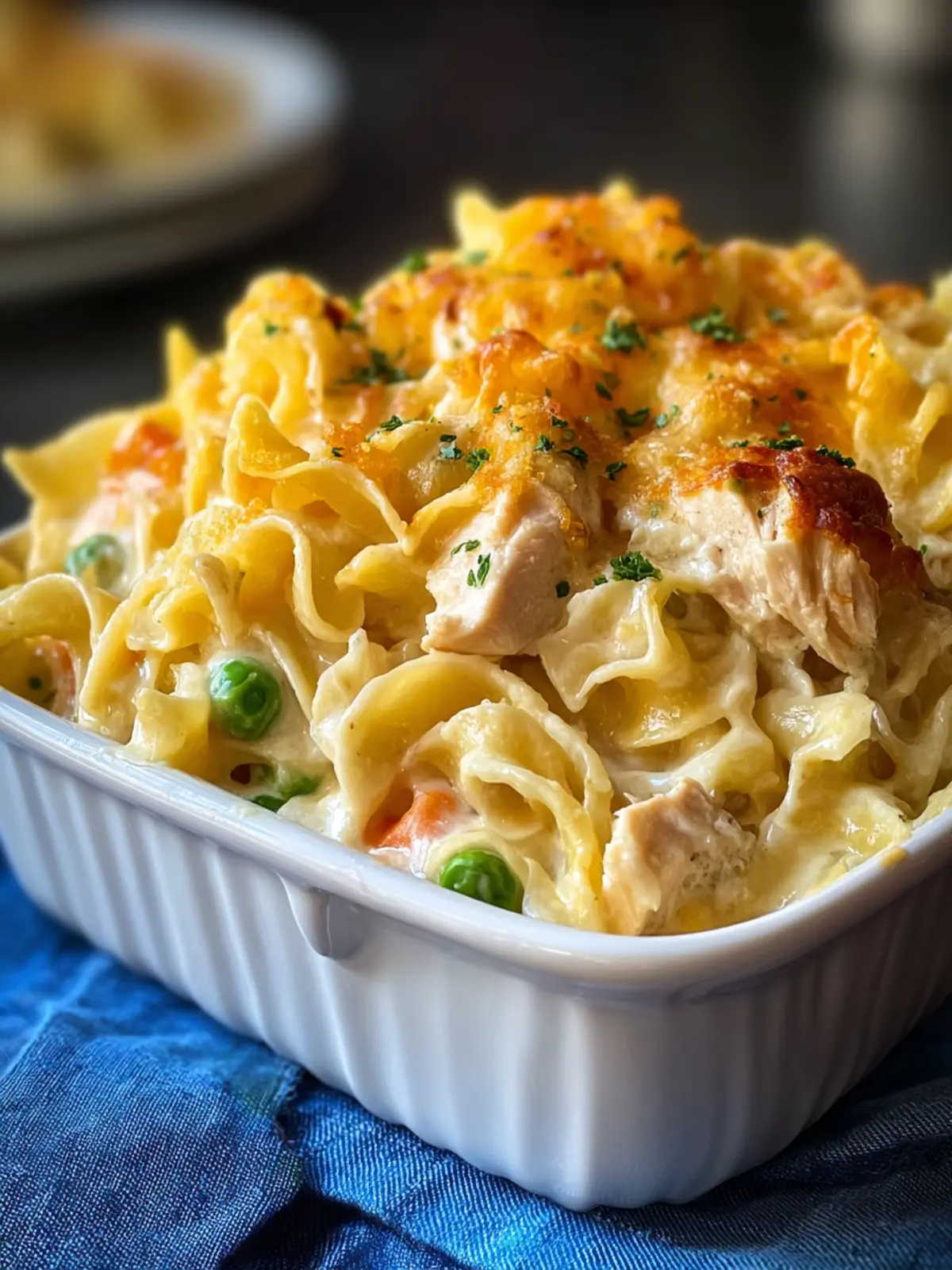 Creamy Million Dollar Chicken Noodle Casserole First Image