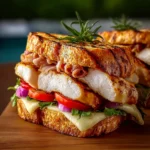 Easy Grilled Chicken Cordon Bleu Sandwich First Image