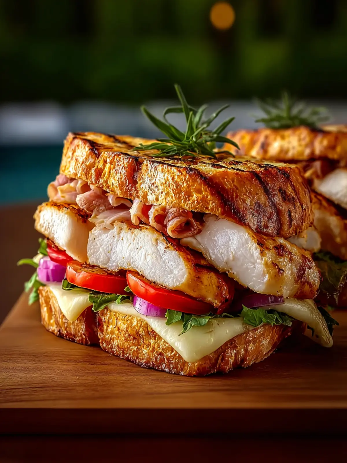 Easy Grilled Chicken Cordon Bleu Sandwich First Image