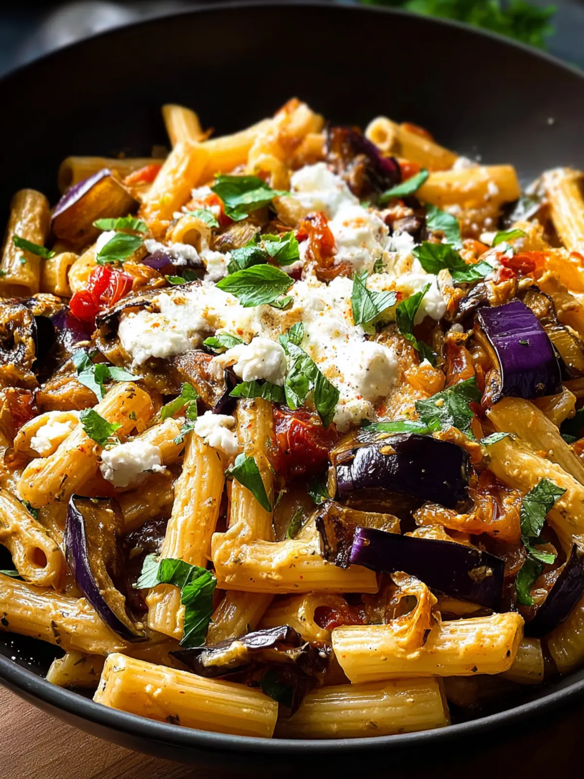 Irresistible Roasted Eggplant and Tahini Pasta Recipe First Image