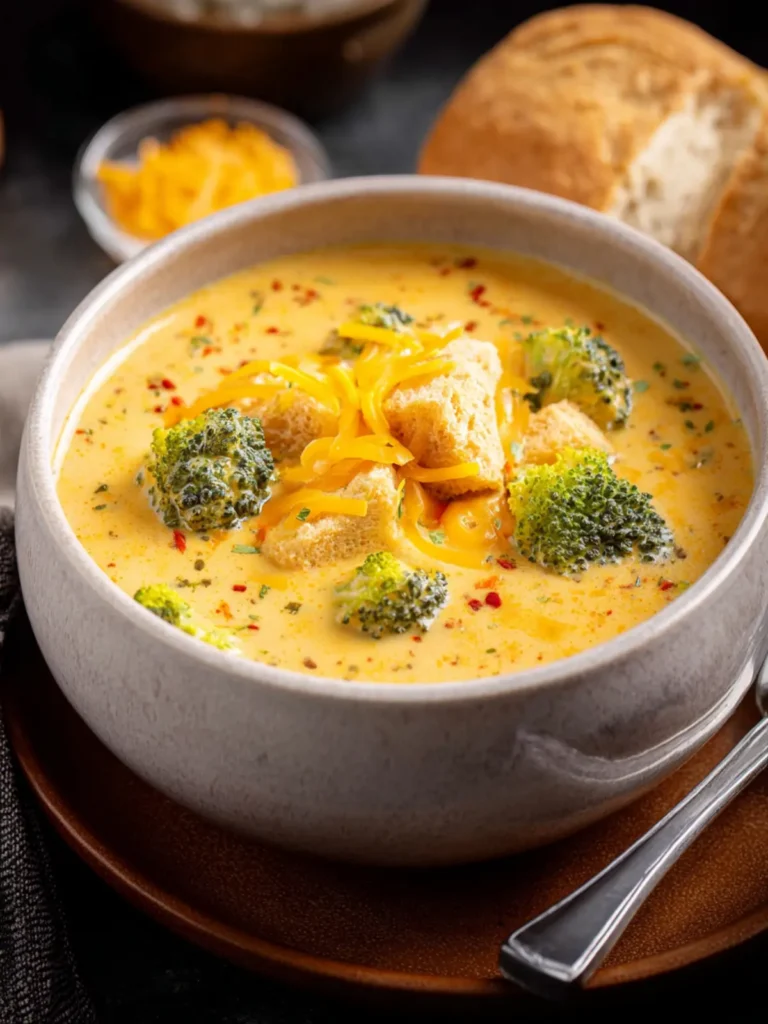 Broccoli Cheddar Soup Recipe First Image