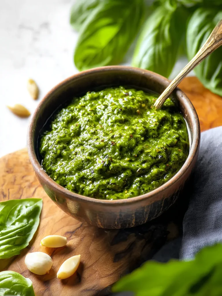 Homemade Basil Pesto Sauce Recipe First Image