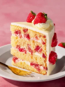 Keto Strawberry Cake First Image