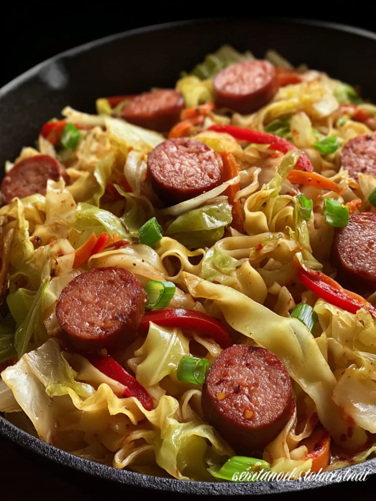 SAUSAGE AND CABBAGE WITH NOODLES First Image
