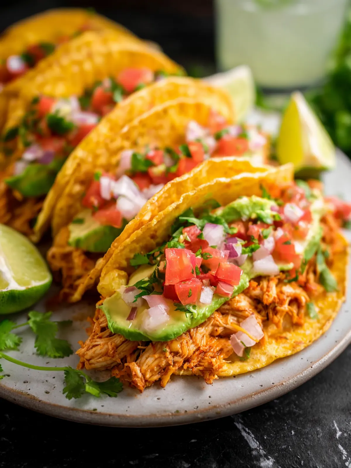 30 Minute Mini Baked Chicken Tacos with Shredded Chicken First Image