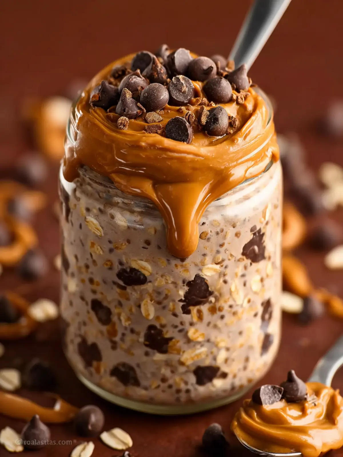 Chocolate Peanut Butter Overnight Oats First Image