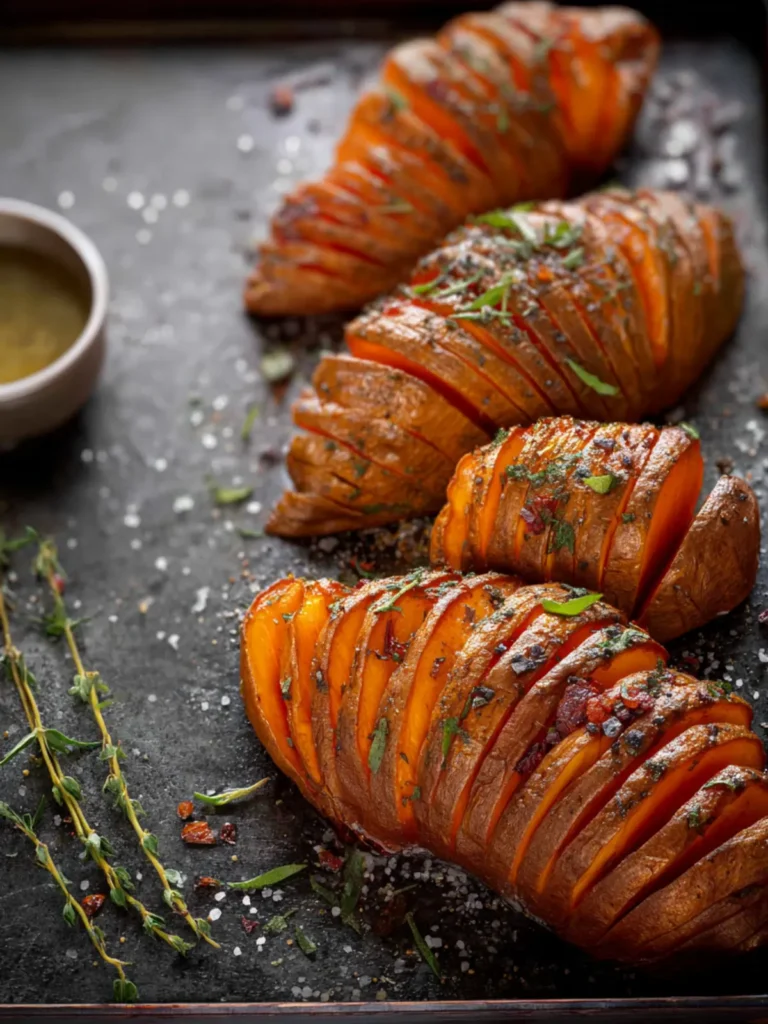 Hasselback Sweet Potatoes First Image