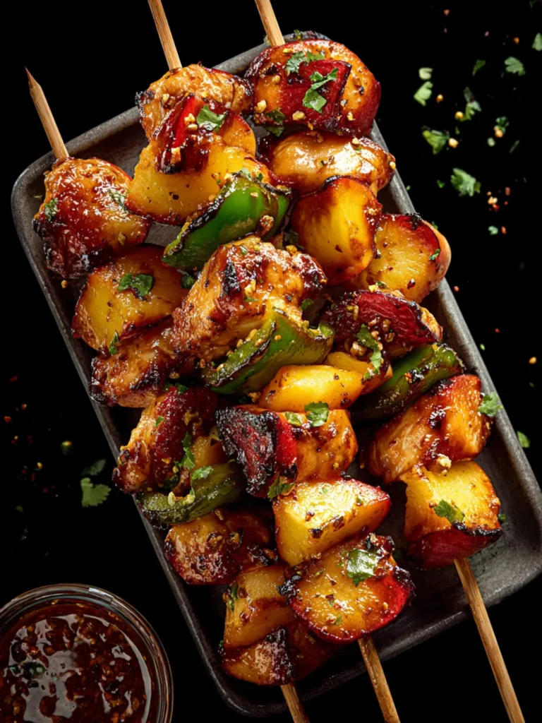 Jalapeno Peach Chicken Skewers First Image