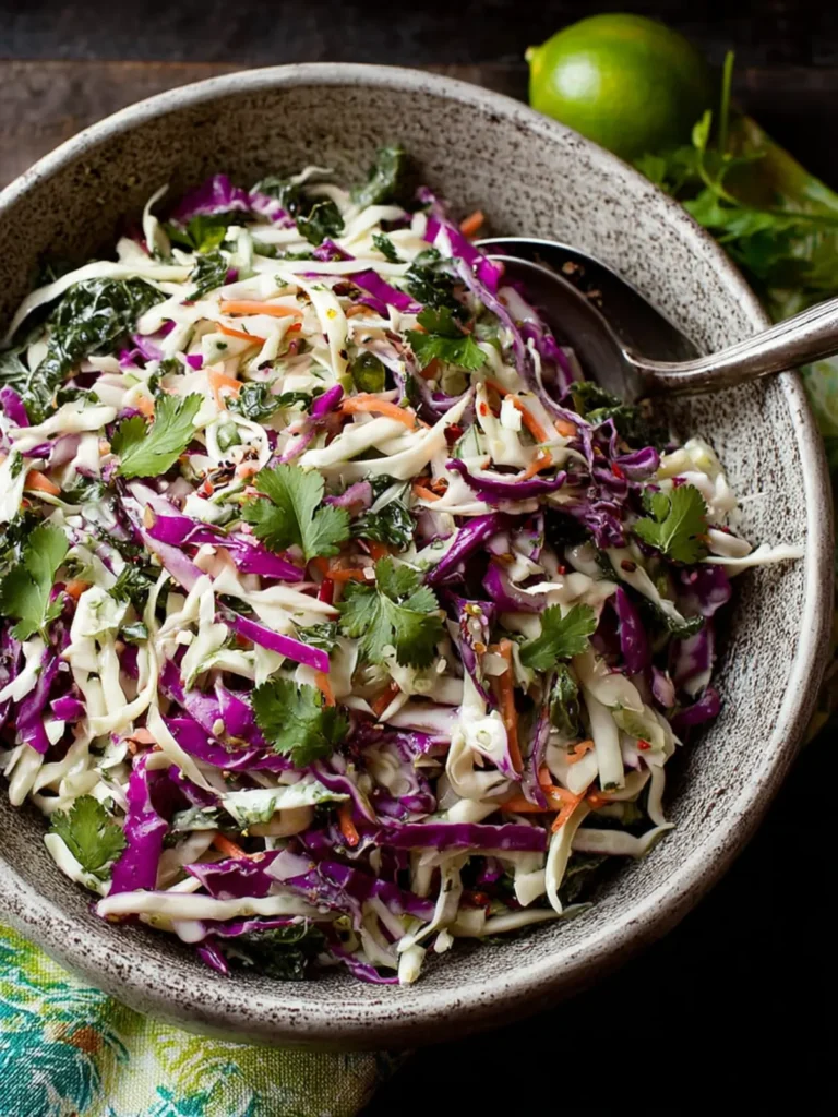 Spicy Mexican Slaw with Lime and Cilantro First Image