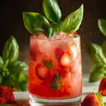 Strawberry Basil Mocktail First Image