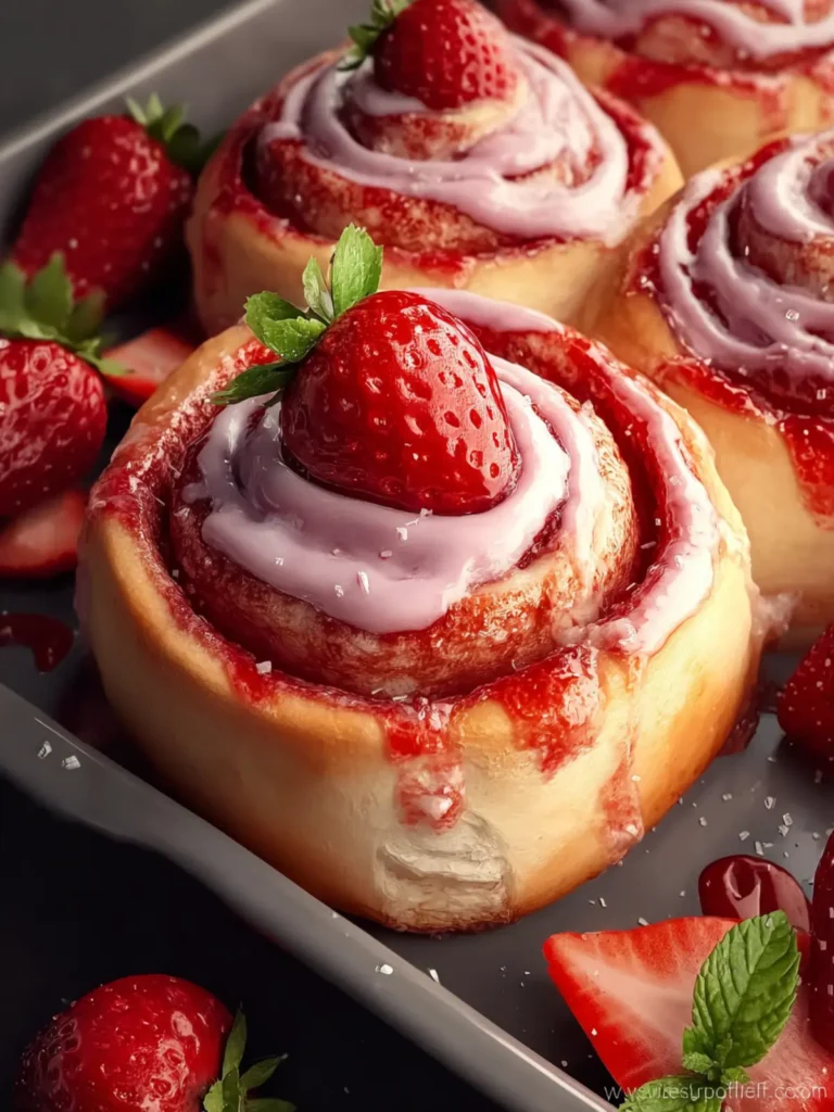 Strawberry Cinnamon Rolls First Image