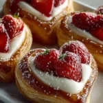Strawberry Cream Cheese Heart Danishes First Image