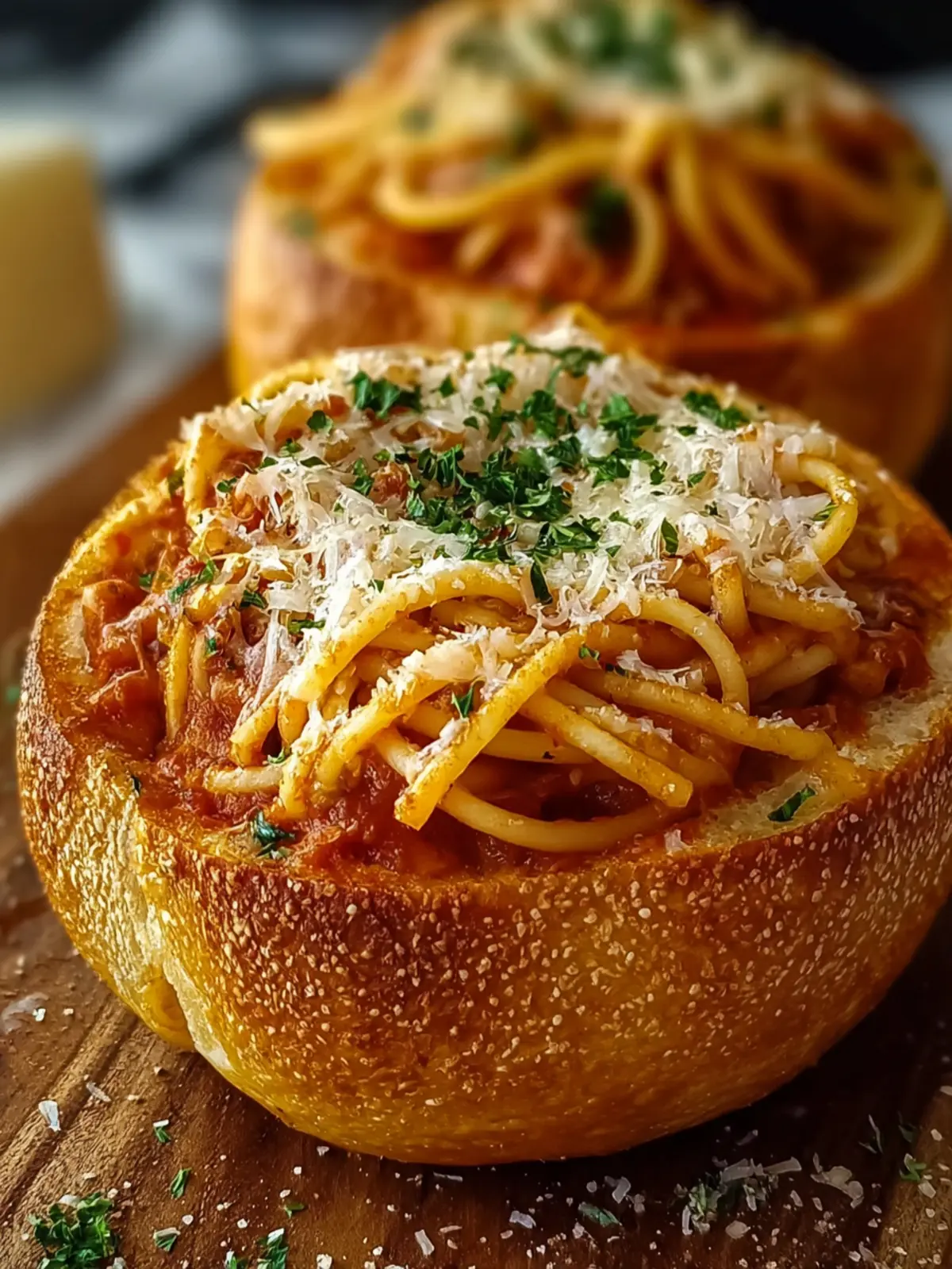 Spaghetti Garlic Bread Bowls: The Ultimate Cozy Comfort Dish